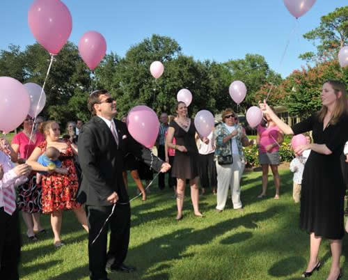 Balloon launch from Elizabeth Grace’s funeral