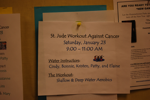 Central Penn Fitness Center, second annual workout for kids with cancer flyer.